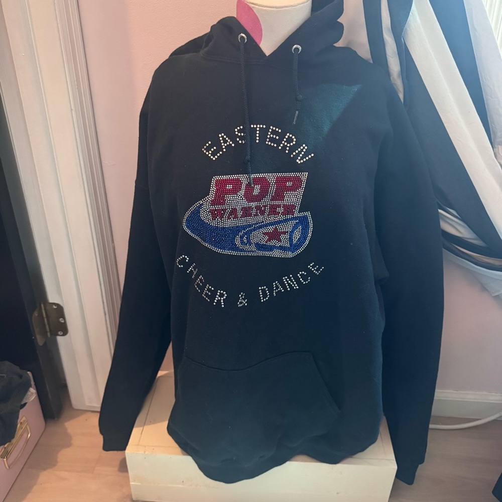 Pop Warner Rhinestone Cheerleading and Dance Logo Hoodie